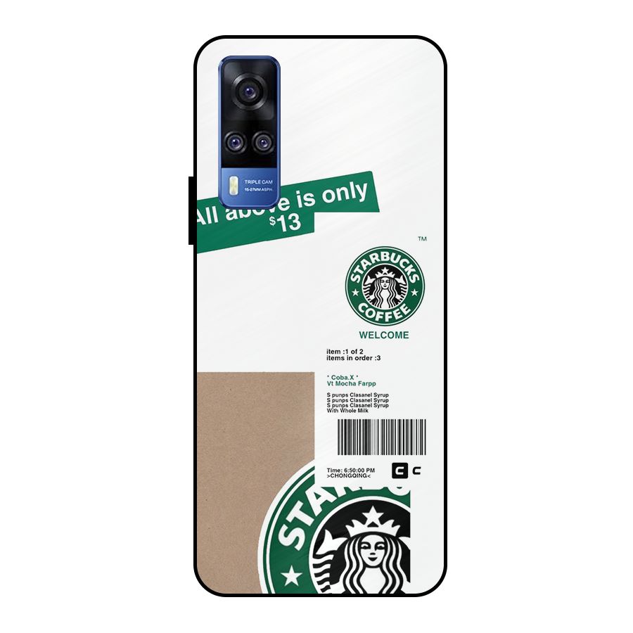 Starbucks Coffee Mocha Metal Back Case for Vivo Y51