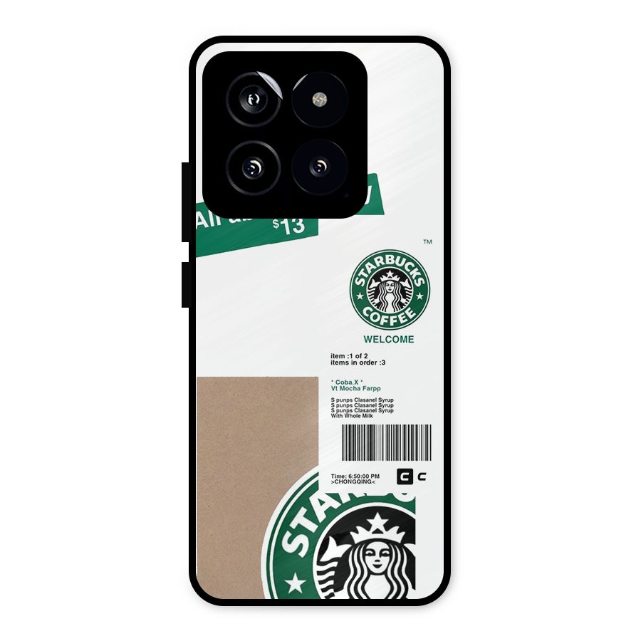 Starbucks Coffee Mocha Metal Back Case for Xiaomi 14
