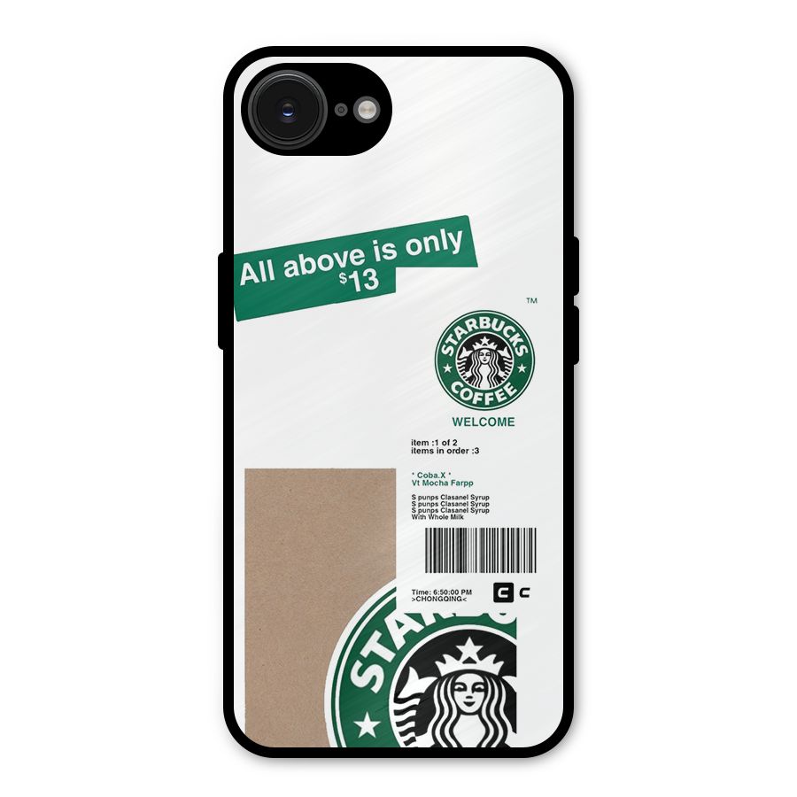 Starbucks Coffee Mocha Metal Back Case for iPhone 16e
