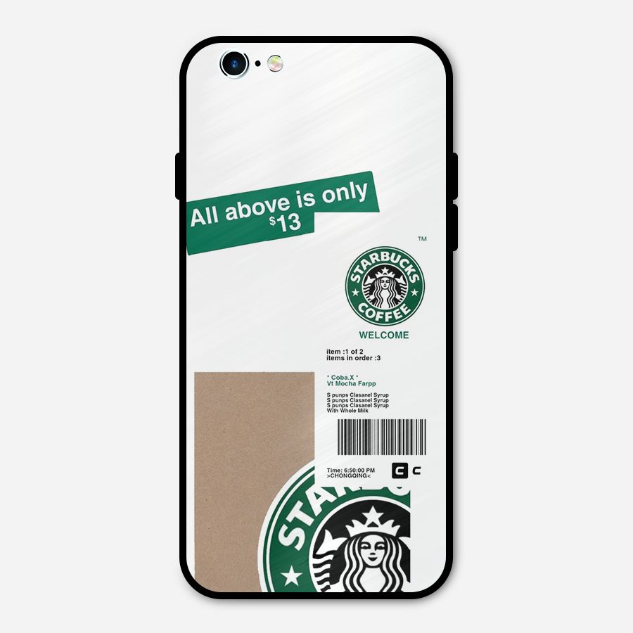Starbucks Coffee Mocha Metal Back Case for iPhone 6 6s