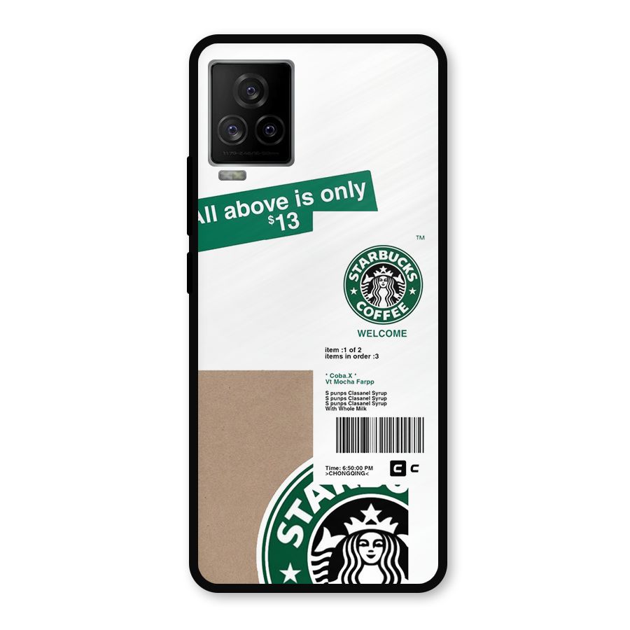 Starbucks Coffee Mocha Metal Back Case for iQOO 7 Legend 5G