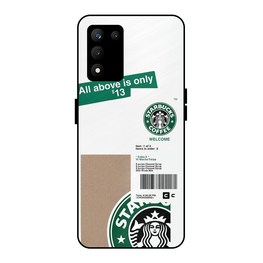 Starbucks Coffee Mocha Metal Back Case for realme 9 5G SE