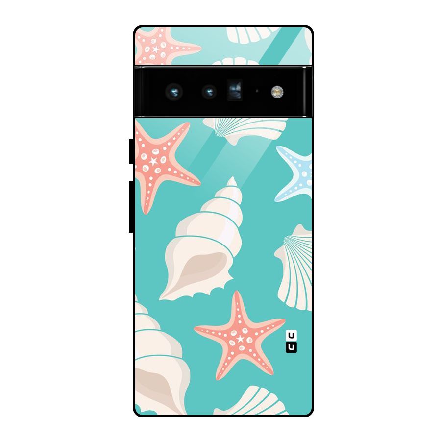 Starfish Sea Shell Glass Back Case for Google Pixel 6 Pro
