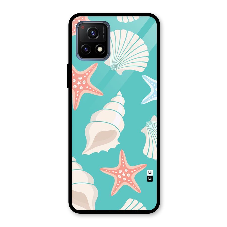 Starfish Sea Shell Glass Back Case for Vivo Y72 5G