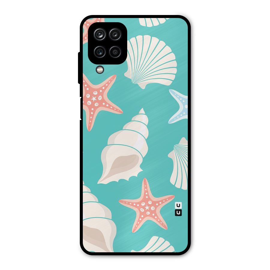 Starfish Sea Shell Metal Back Case for Galaxy A12