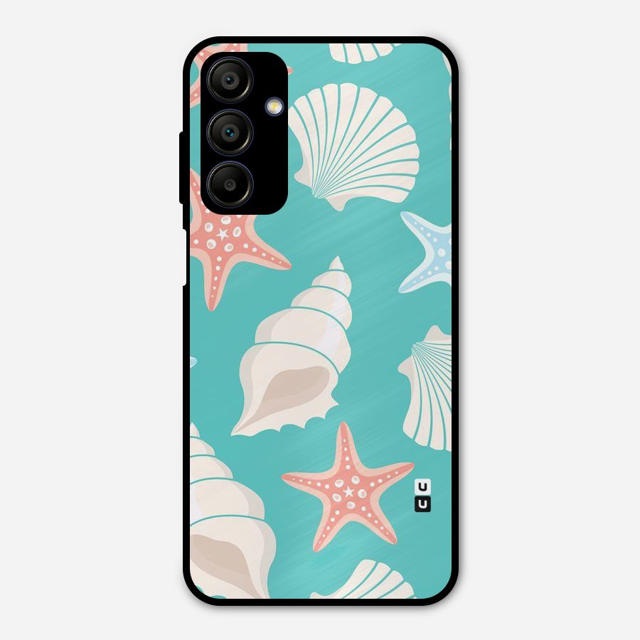 Starfish Sea Shell Metal Back Case for Galaxy A15 5G
