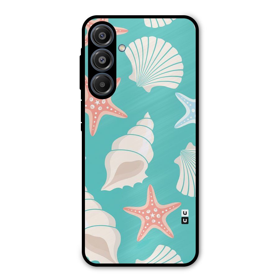Starfish Sea Shell Metal Back Case for Galaxy A16 5G