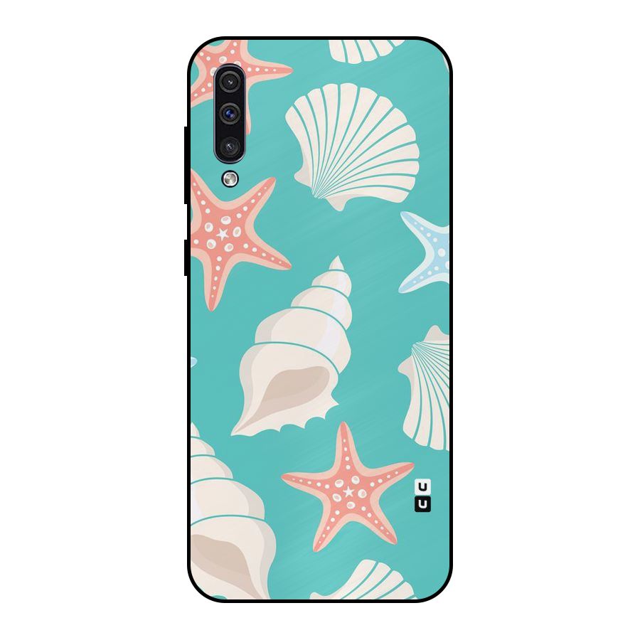 Starfish Sea Shell Metal Back Case for Galaxy A30s