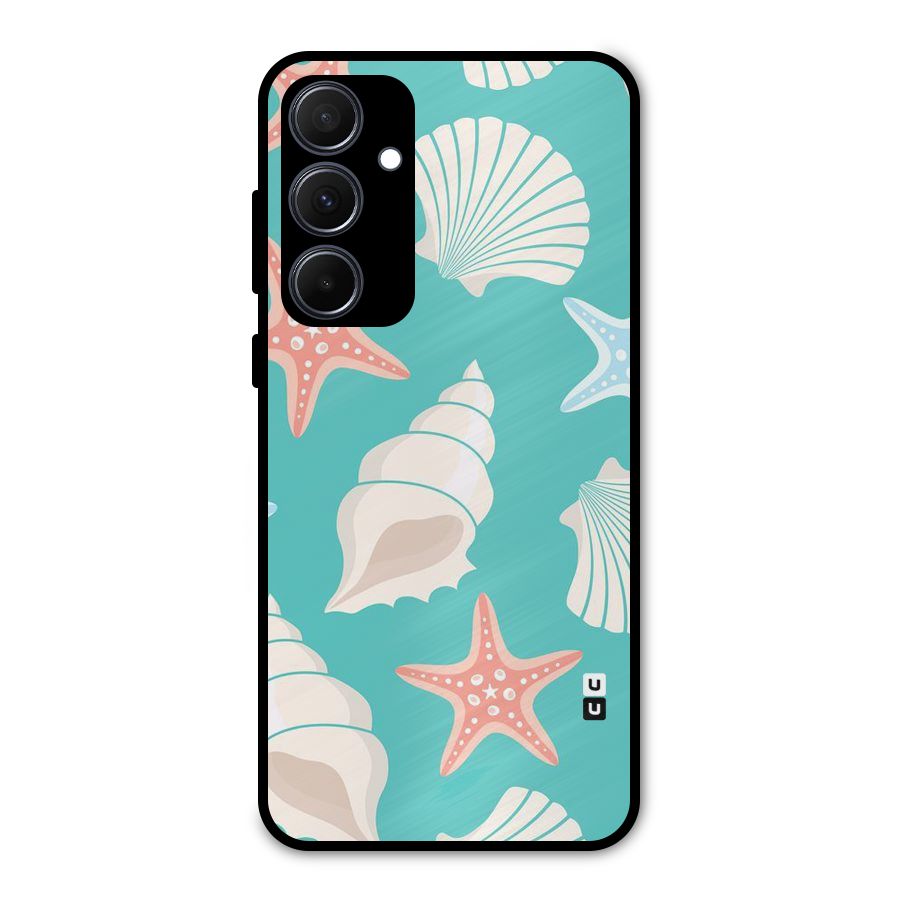 Starfish Sea Shell Metal Back Case for Galaxy A35