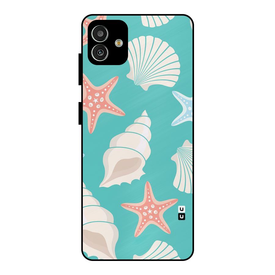 Starfish Sea Shell Metal Back Case for Galaxy M13 5G
