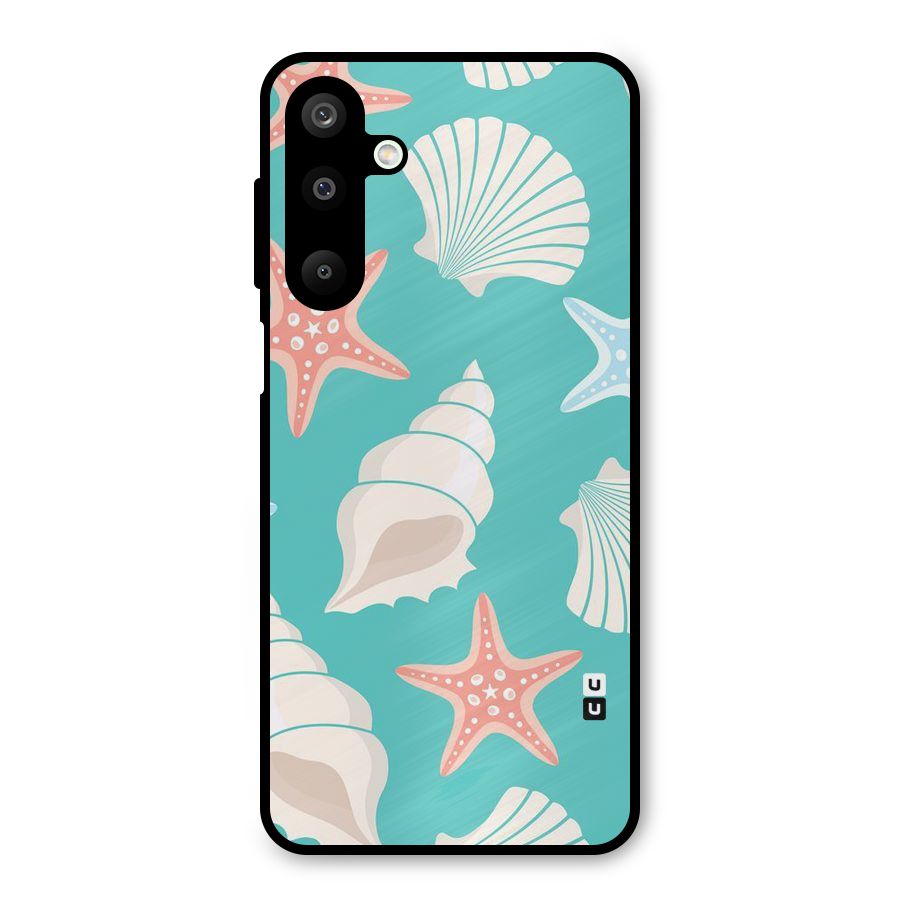 Starfish Sea Shell Metal Back Case for Galaxy M16