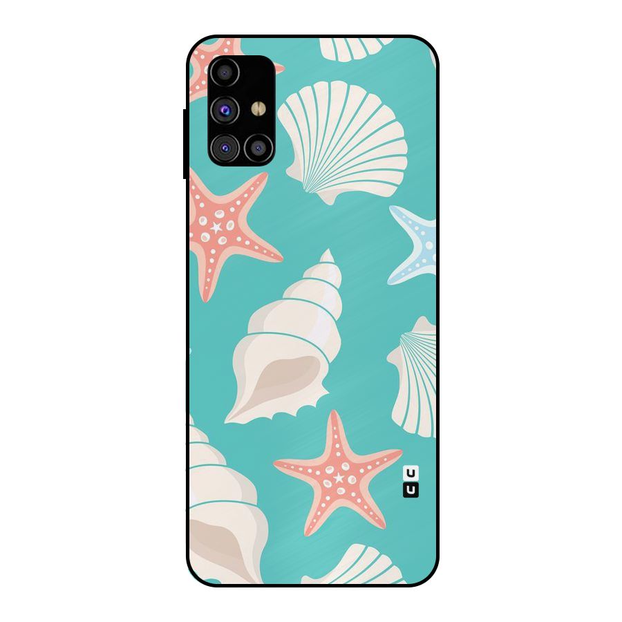 Starfish Sea Shell Metal Back Case for Galaxy M31s