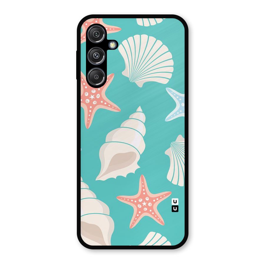 Starfish Sea Shell Metal Back Case for Galaxy M34 5G