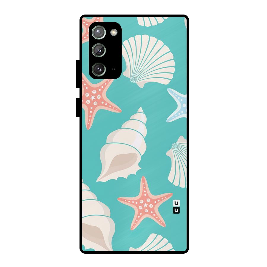 Starfish Sea Shell Metal Back Case for Galaxy Note 20
