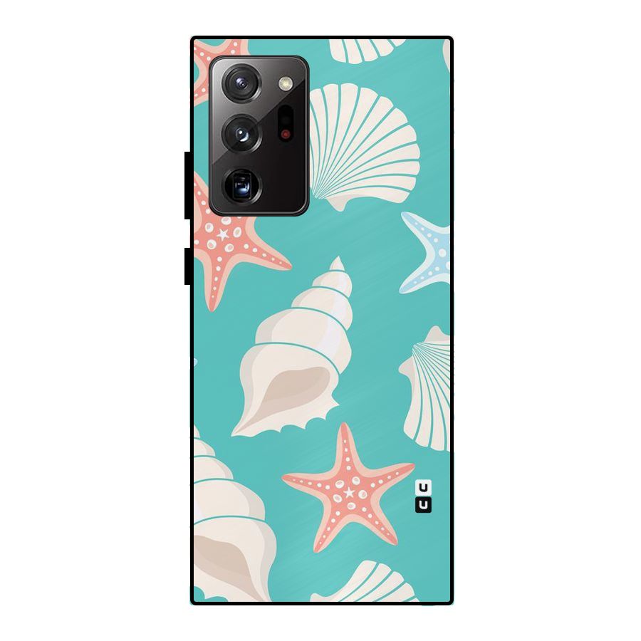 Starfish Sea Shell Metal Back Case for Galaxy Note 20 Ultra