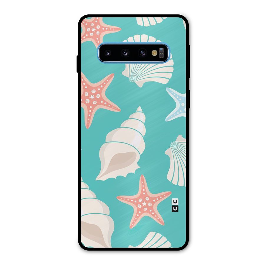 Starfish Sea Shell Metal Back Case for Galaxy S10