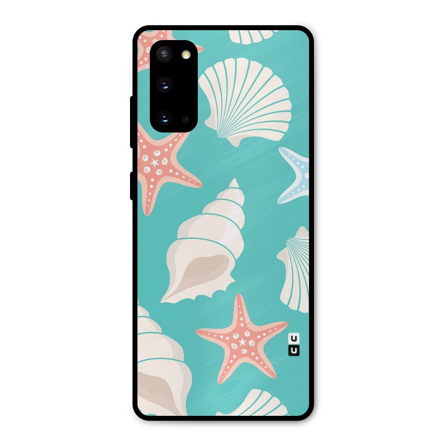 Starfish Sea Shell Metal Back Case for Galaxy S20