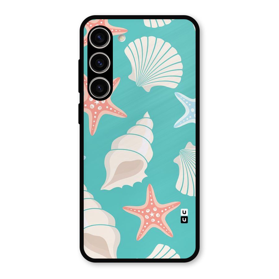 Starfish Sea Shell Metal Back Case for Galaxy S23 Plus