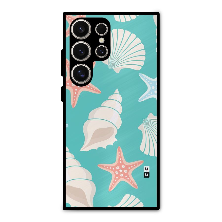 Starfish Sea Shell Metal Back Case for Galaxy S24 Ultra