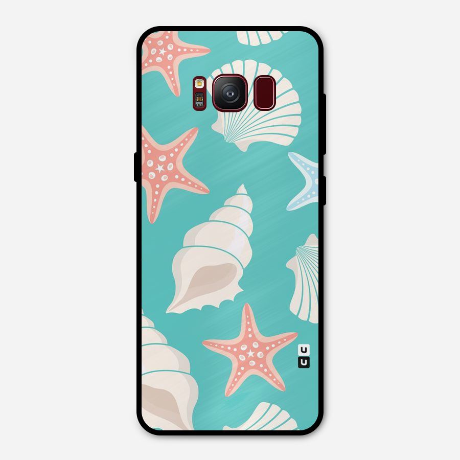 Starfish Sea Shell Metal Back Case for Galaxy S8