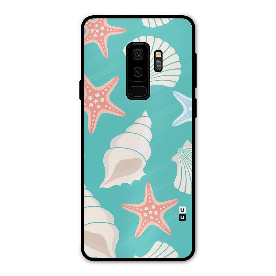Starfish Sea Shell Metal Back Case for Galaxy S9 Plus