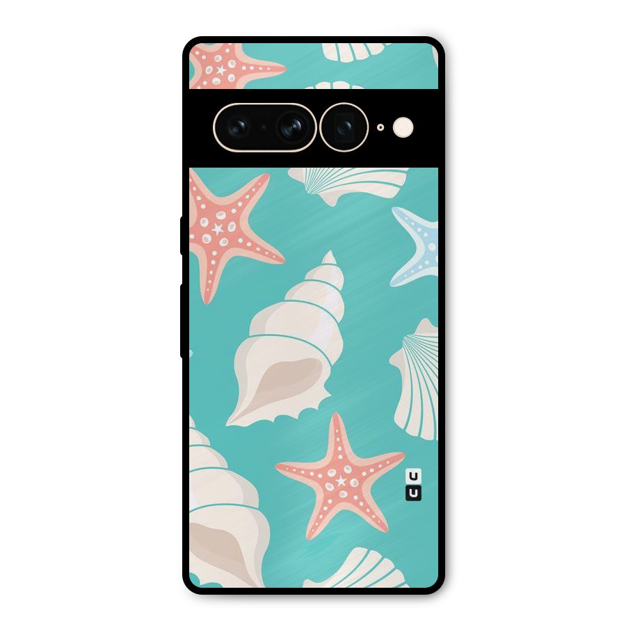 Starfish Sea Shell Metal Back Case for Google Pixel 7 Pro