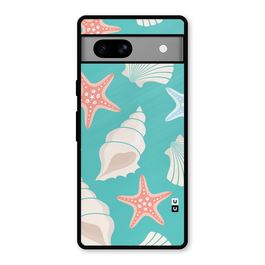Starfish Sea Shell Metal Back Case for Google Pixel 7a