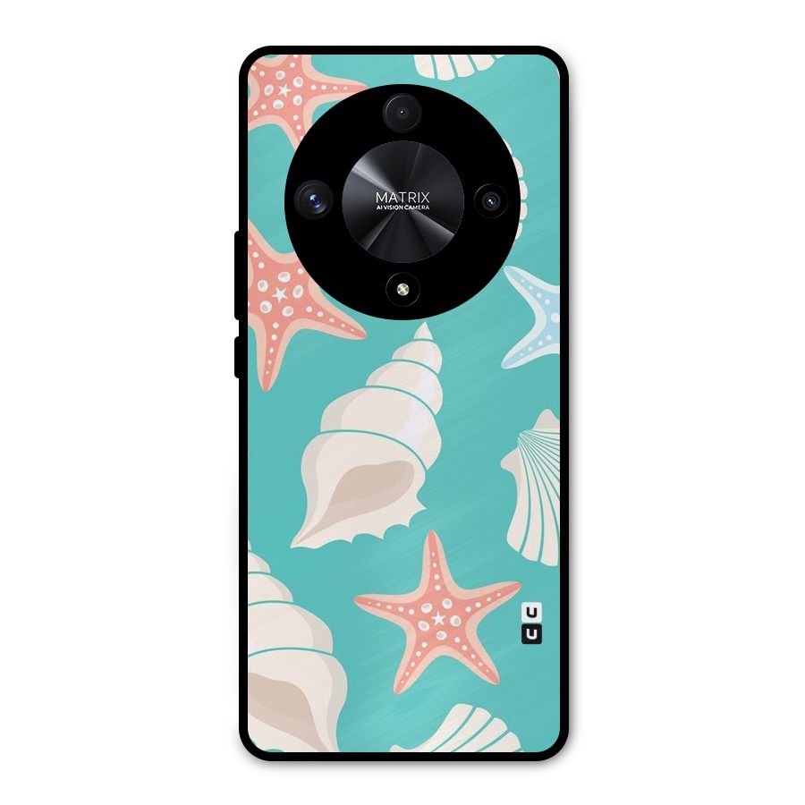 Starfish Sea Shell Metal Back Case for Honor X9b