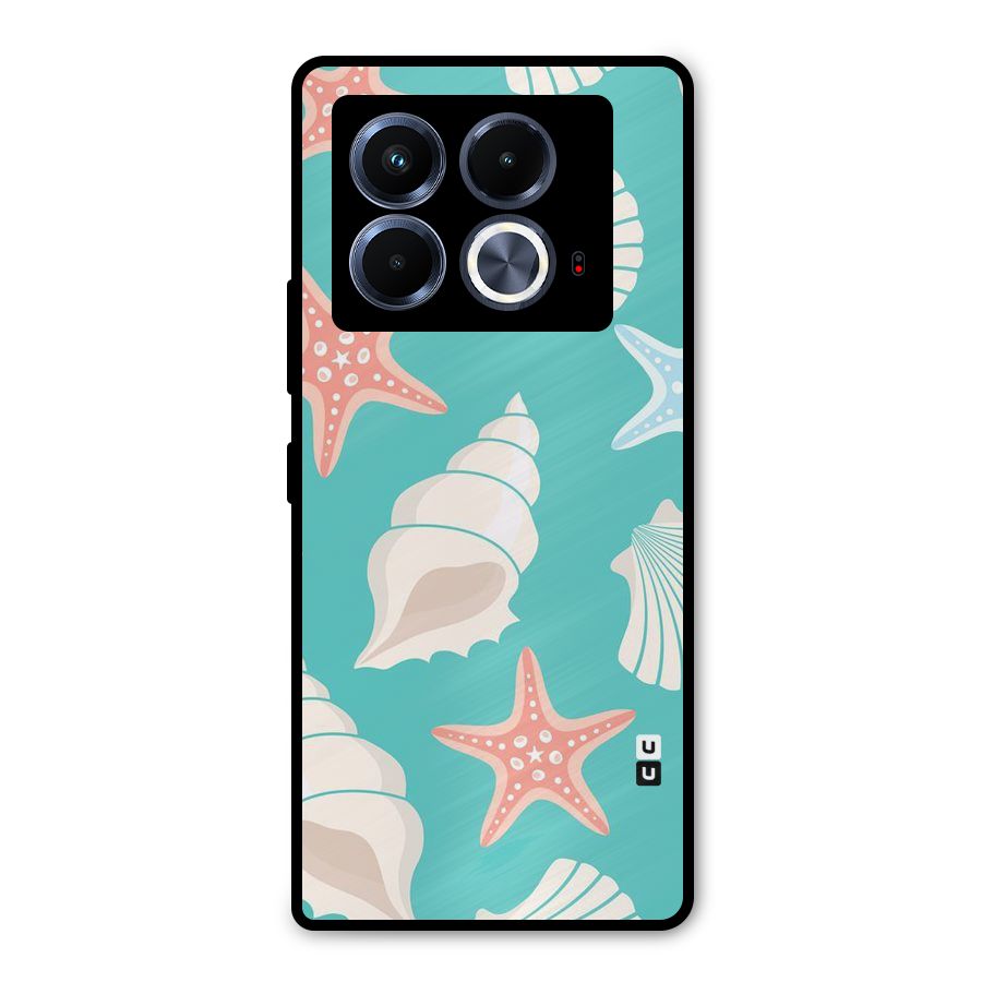 Starfish Sea Shell Metal Back Case for Infinix Note 40 5G