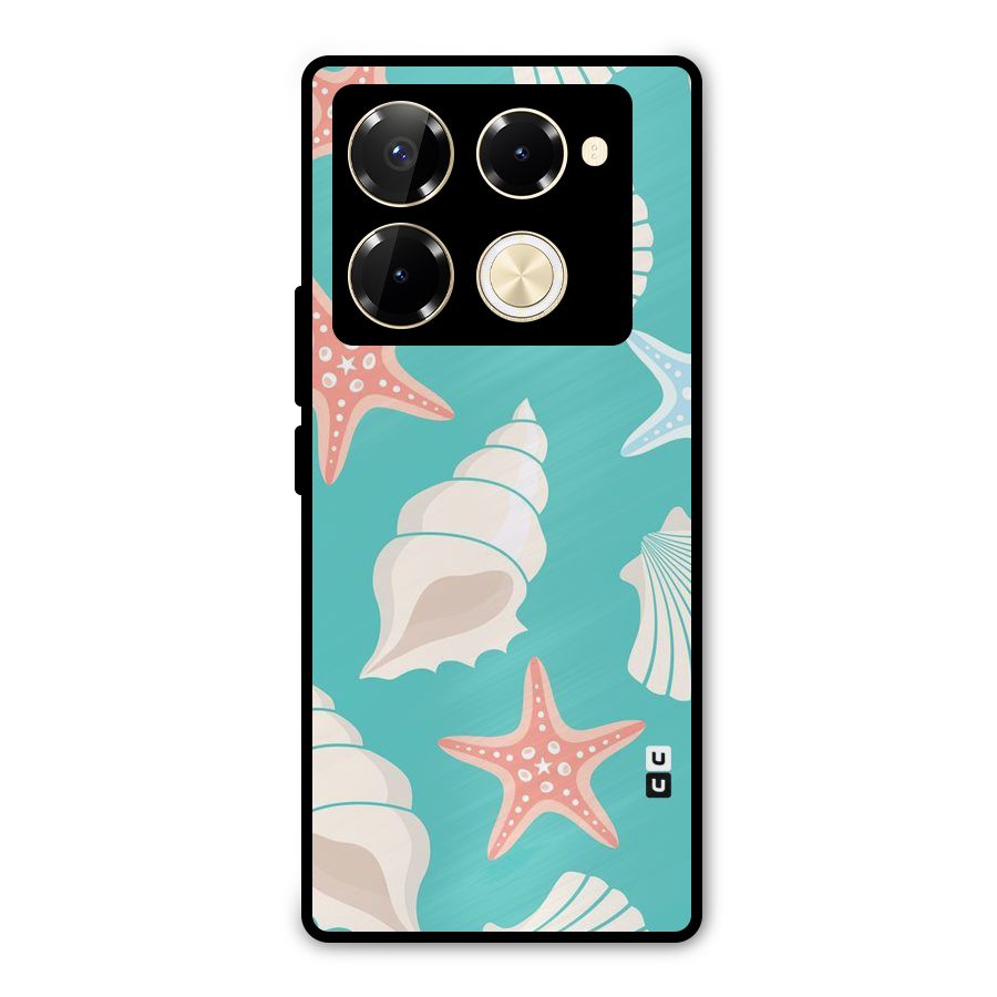 Starfish Sea Shell Metal Back Case for Infinix Note 40 Pro Plus