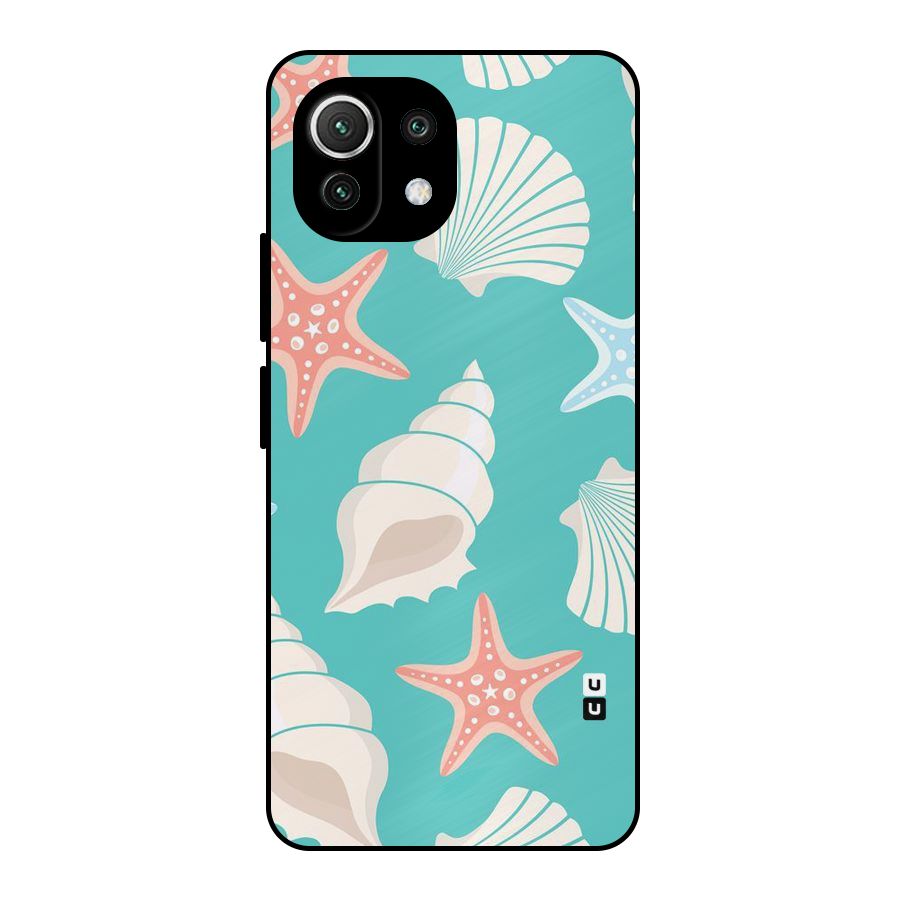 Starfish Sea Shell Metal Back Case for Mi 11 Lite NE 5G