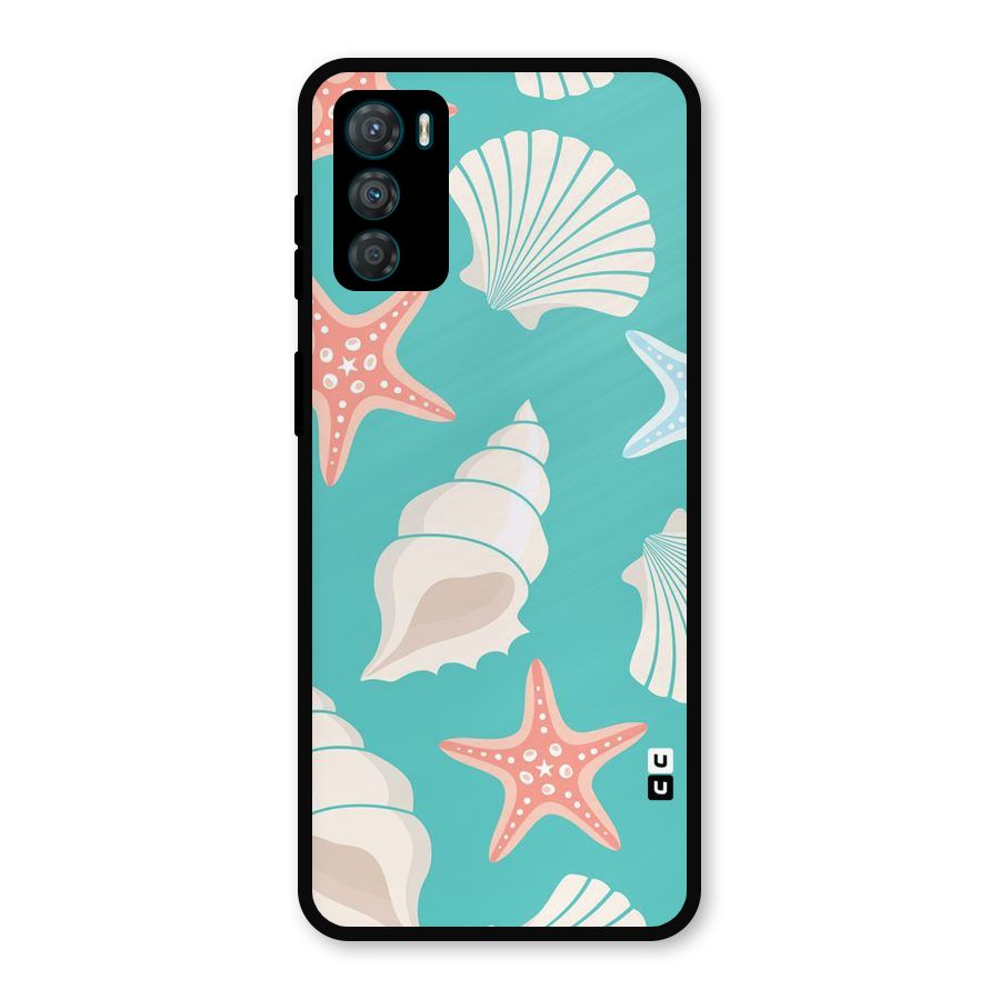 Starfish Sea Shell Metal Back Case for Moto G42