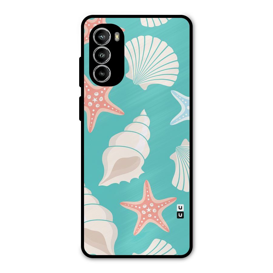 Starfish Sea Shell Metal Back Case for Moto G82