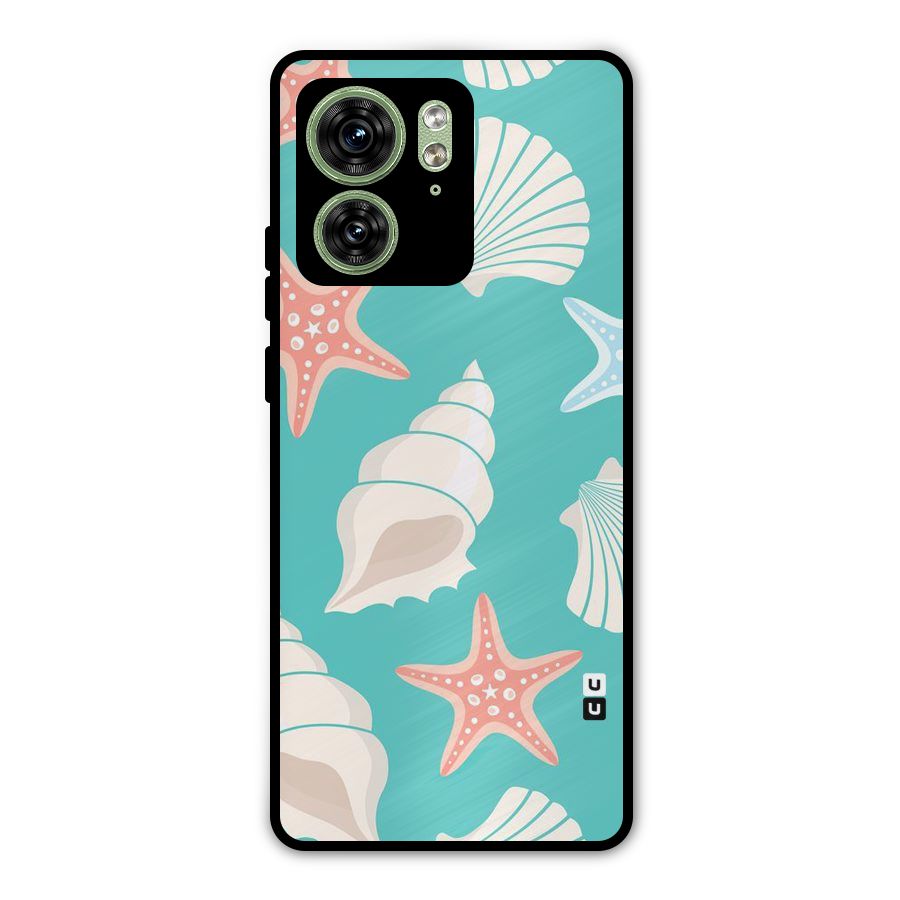 Starfish Sea Shell Metal Back Case for Motorola Edge 40 5G