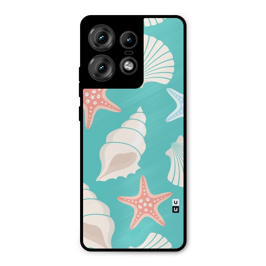 Starfish Sea Shell Metal Back Case for Motorola Edge 50 Pro