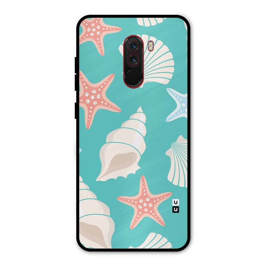 Starfish Sea Shell Metal Back Case for Poco F1