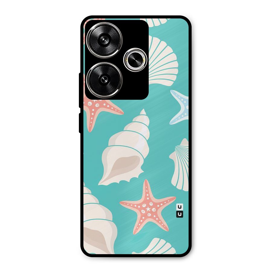 Starfish Sea Shell Metal Back Case for Poco F6