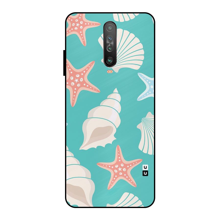 Starfish Sea Shell Metal Back Case for Poco X2