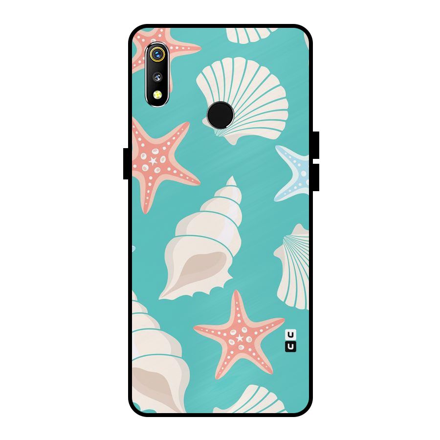 Starfish Sea Shell Metal Back Case for Realme 3i