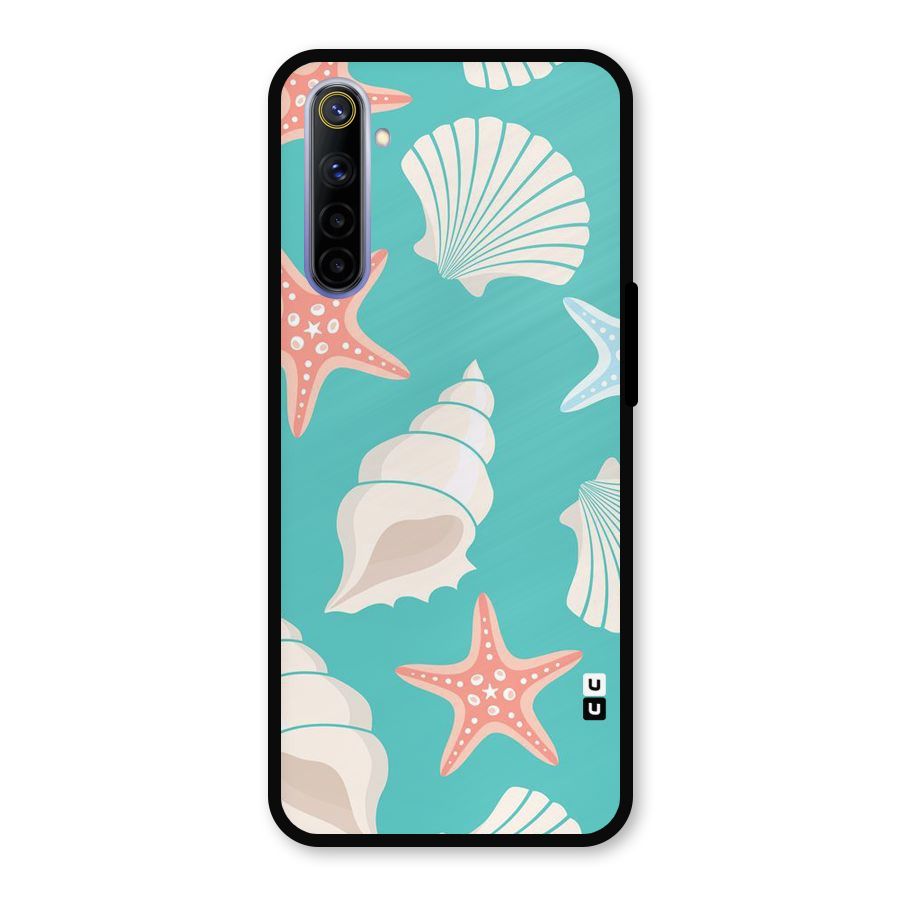 Starfish Sea Shell Metal Back Case for Realme 6