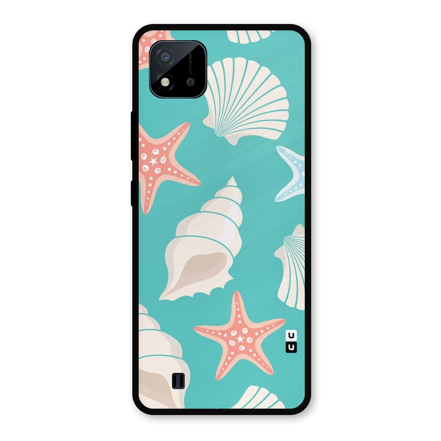 Starfish Sea Shell Metal Back Case for Realme C11 2021
