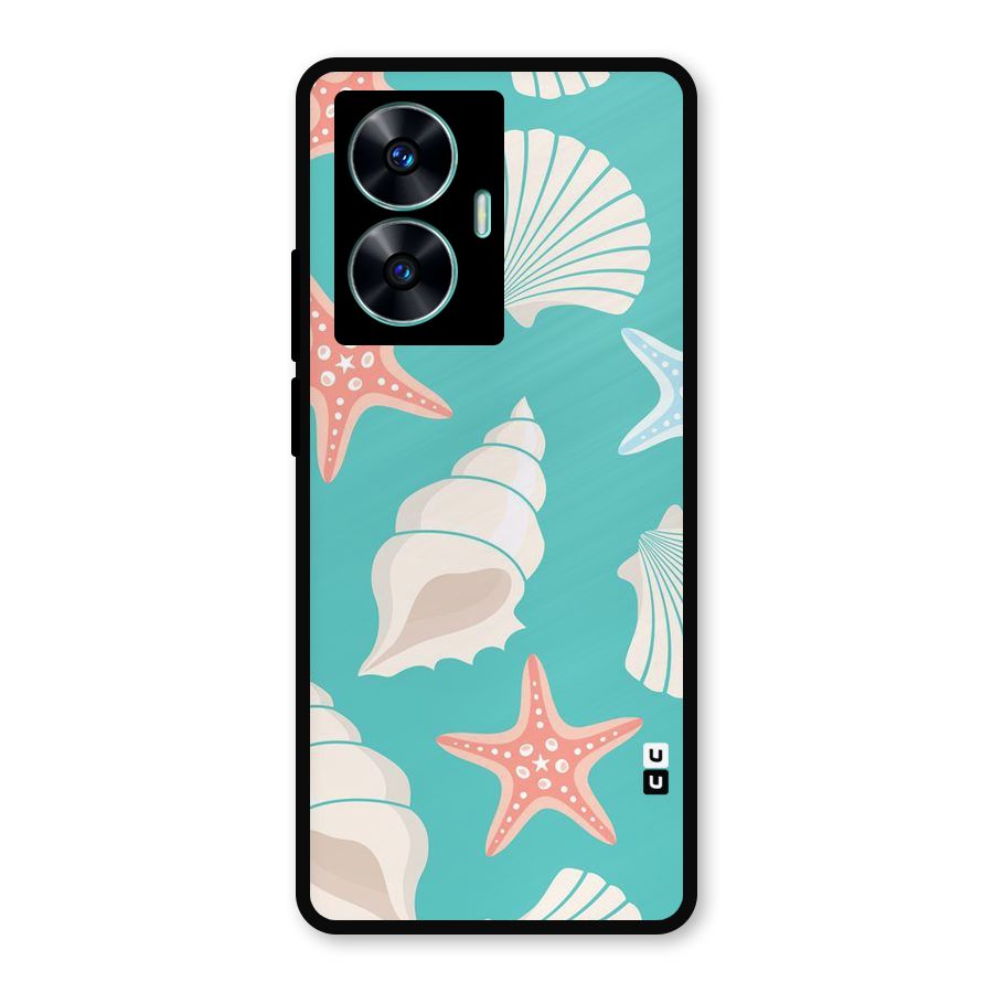 Starfish Sea Shell Metal Back Case for Realme C55