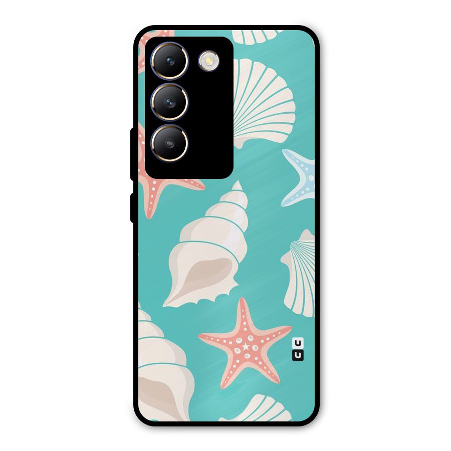Starfish Sea Shell Metal Back Case for Vivo T3 5G