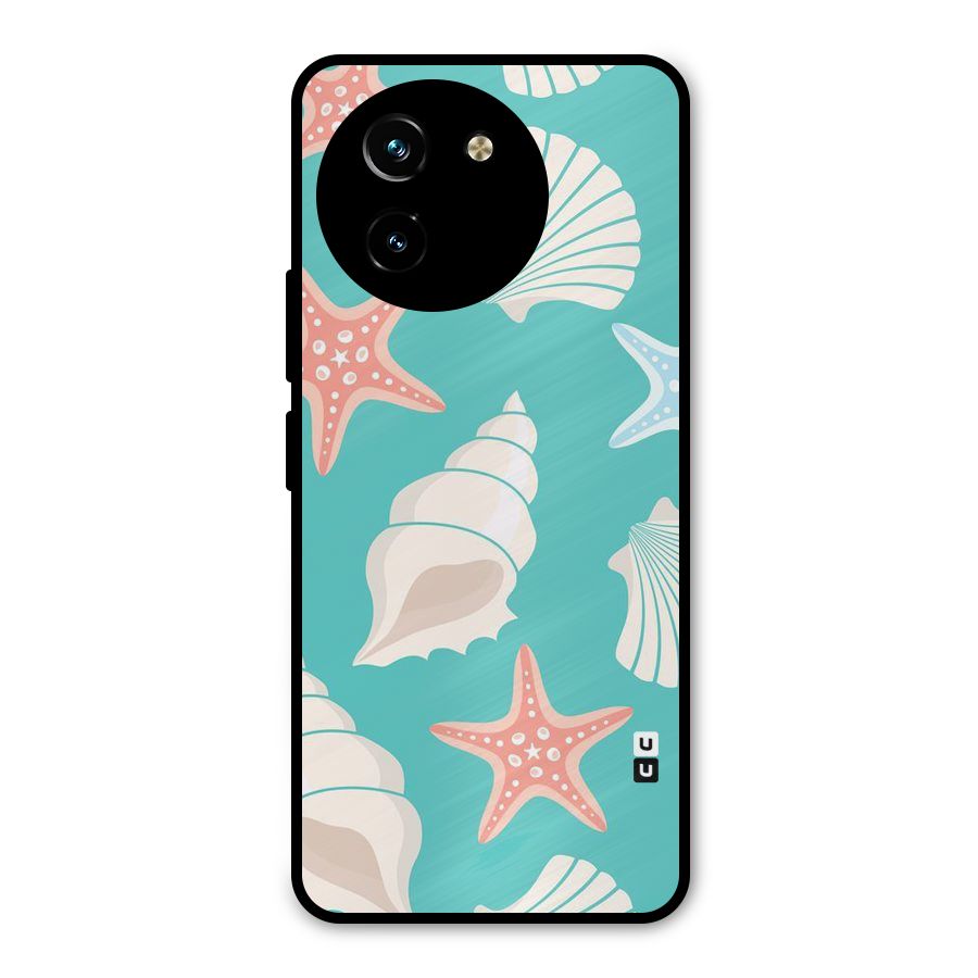 Starfish Sea Shell Metal Back Case for Vivo T3x