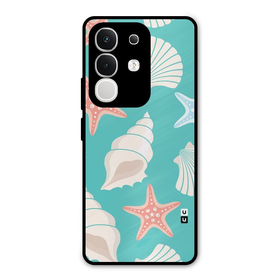 Starfish Sea Shell Metal Back Case for Vivo T4x