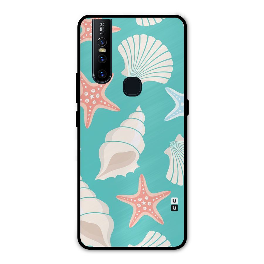 Starfish Sea Shell Metal Back Case for Vivo V15