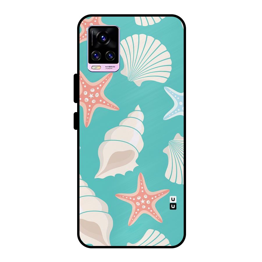Starfish Sea Shell Metal Back Case for Vivo V20 Pro