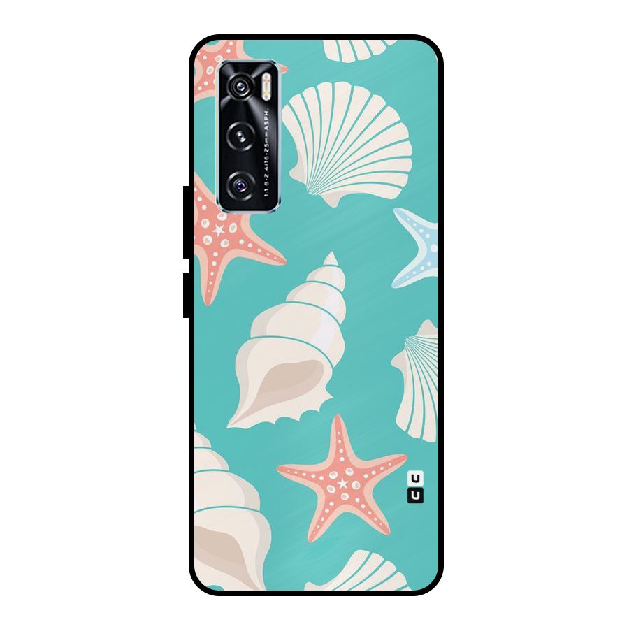 Starfish Sea Shell Metal Back Case for Vivo V20 SE