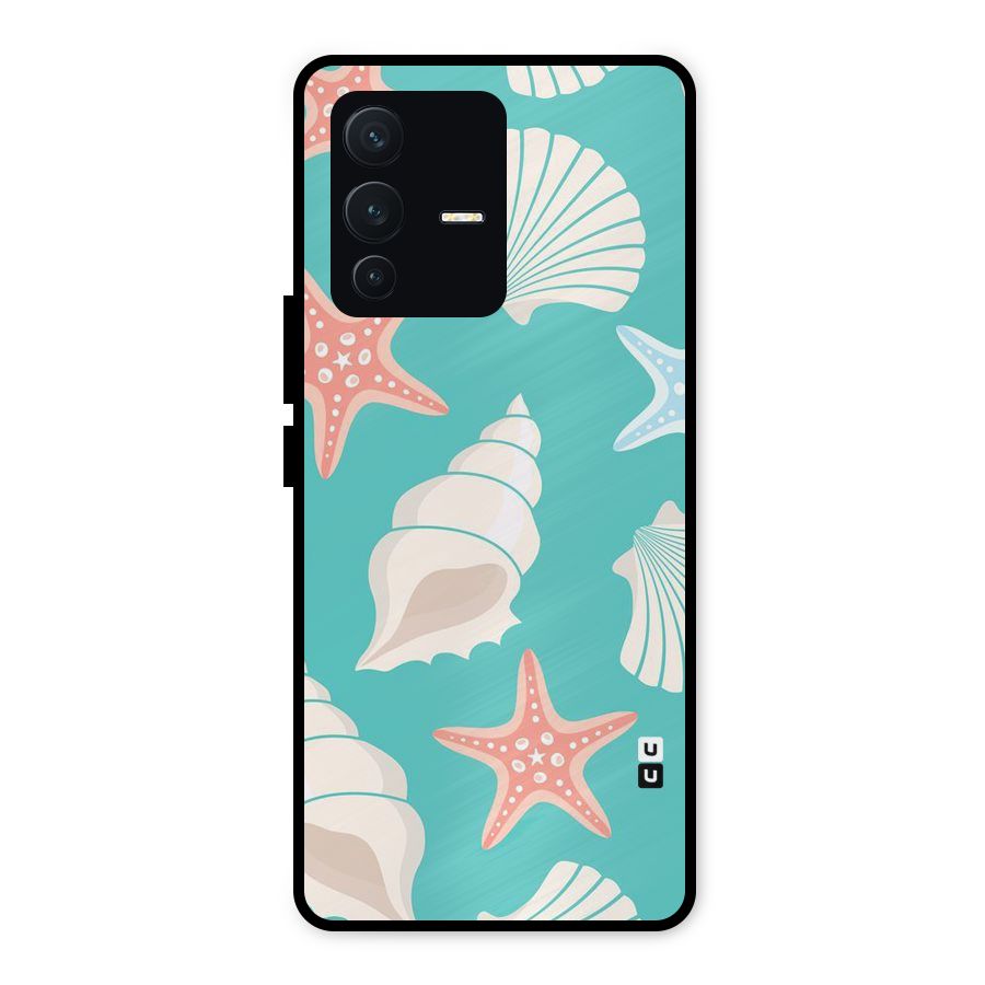 Starfish Sea Shell Metal Back Case for Vivo V23 5G