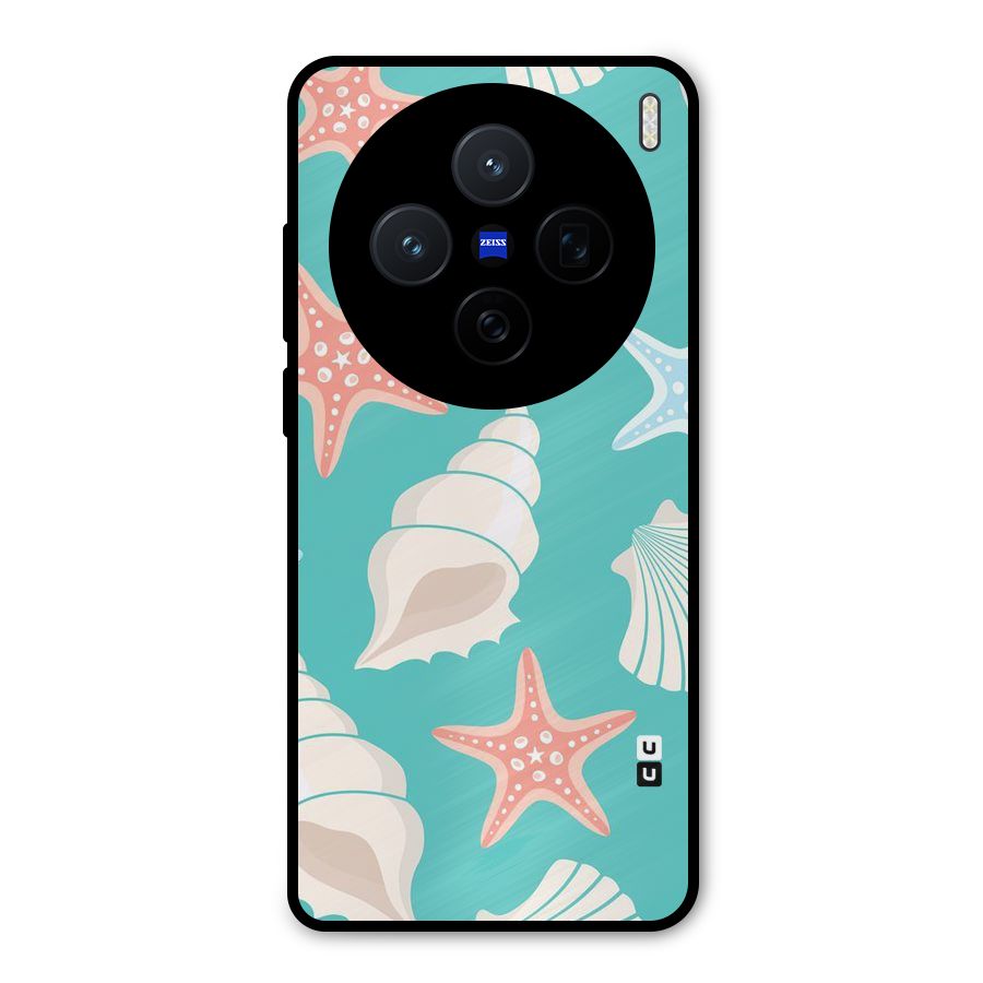 Starfish Sea Shell Metal Back Case for Vivo X200